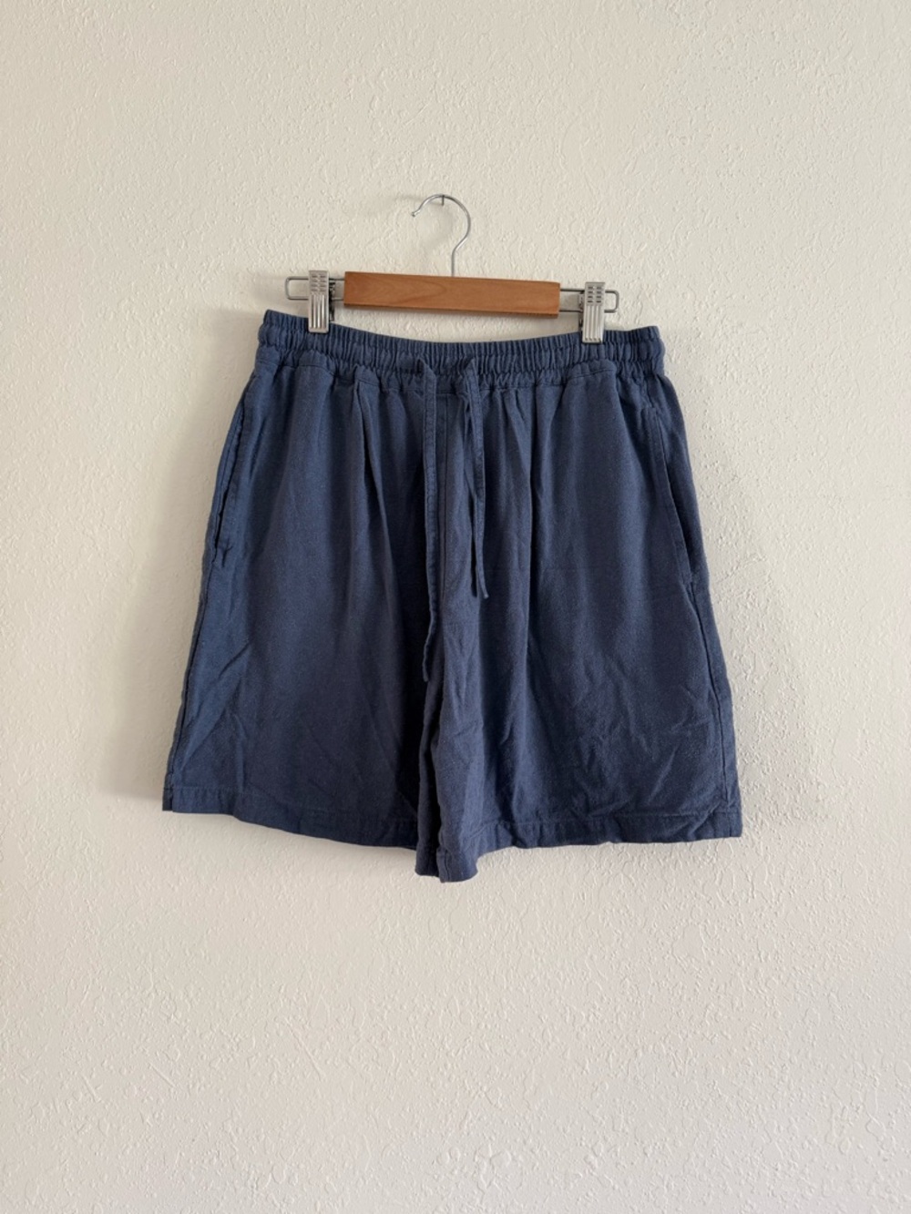 Selene Sport Vintage Navy Drawstring Silk Shorts